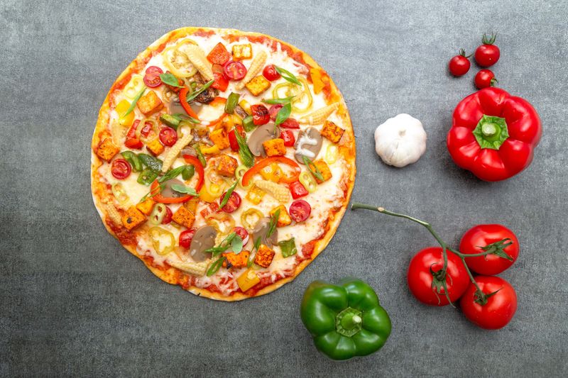 Mad Dog mod pizza with spicy pepperoni and jalapeños